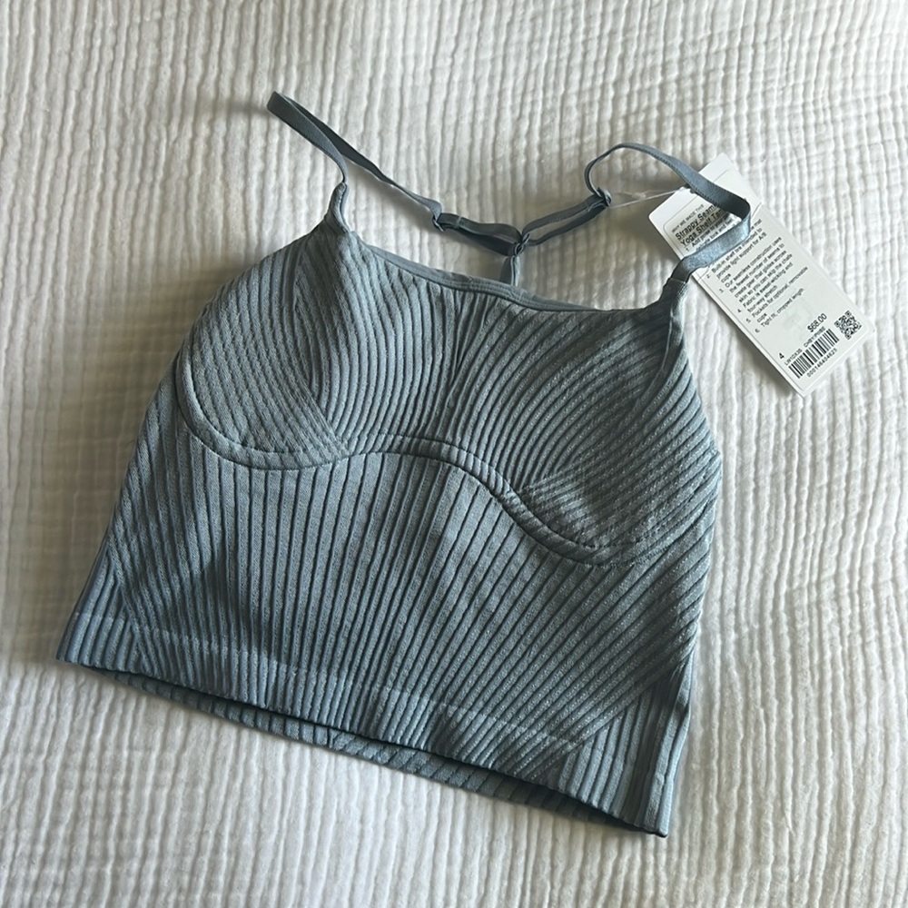 Blue Lululemon Straps Seamless Yoga Shelf Tank 4